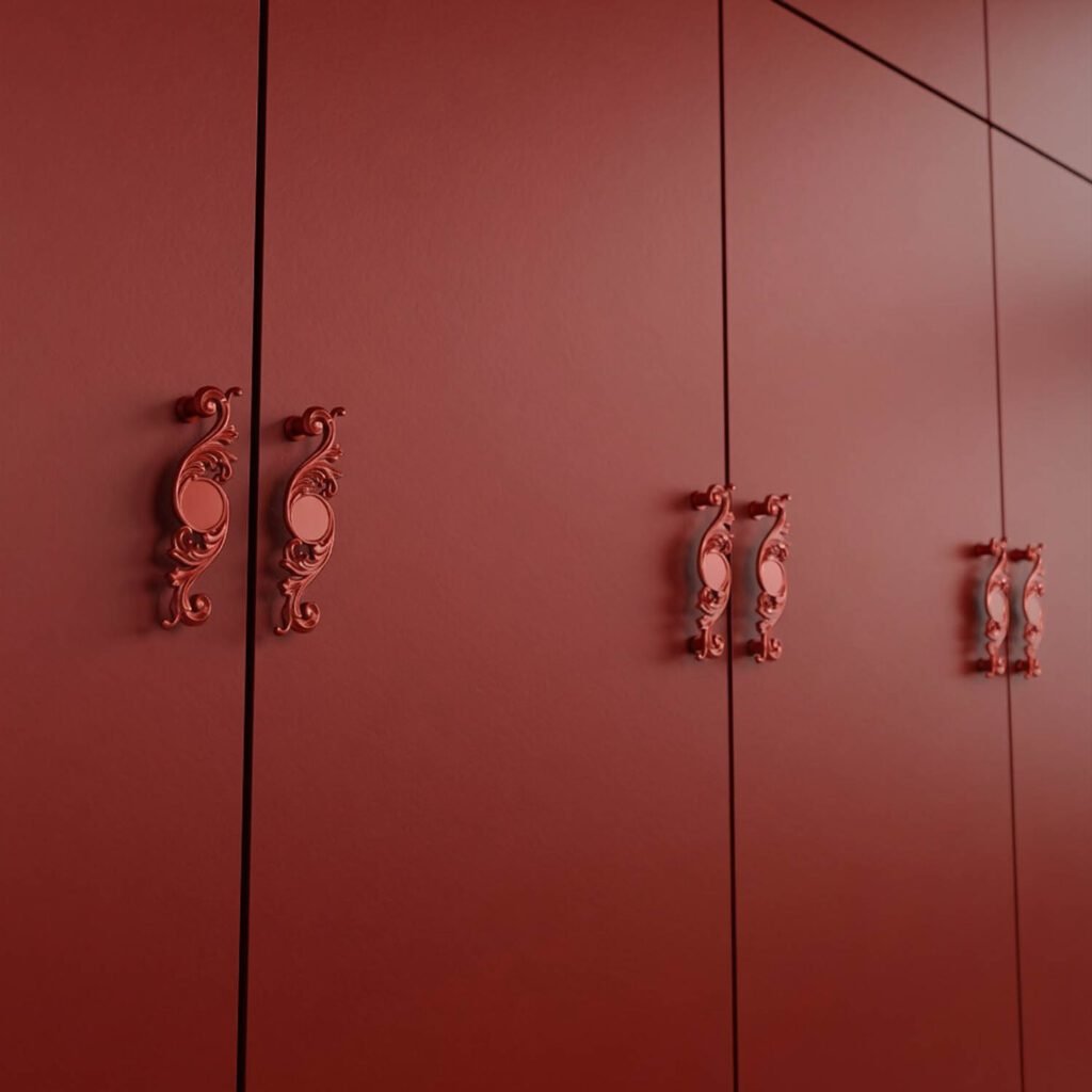 Poignées rougges et baroque par Holdon Paris